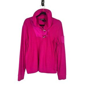 Lauren Ralph Lauren Ribbed Sweater Pink L Feminine Coquette Preppy Classic Chic